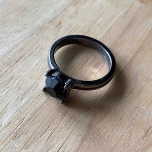 5/$25 Simple Black Gunmetal Ring
